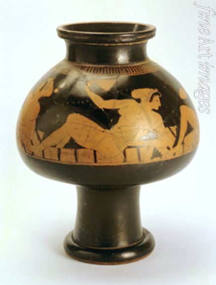 Euphronios Attic vase painter - Red-figures Psykter with a Symposium scene