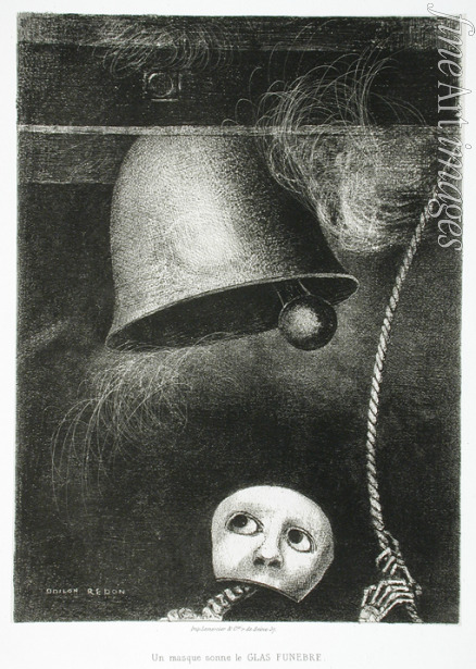Redon Odilon - A Mask Sounds the Death Knell. Series: For Edgar Poe