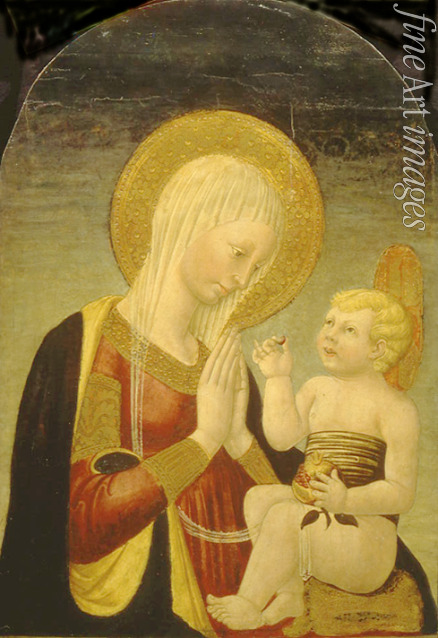 Neri di Bicci - The Virgin and Child with Pomergranateapple