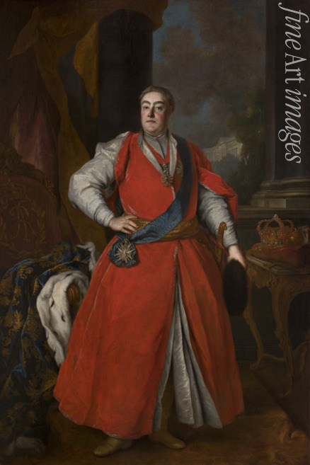 Unbekannter Künstler - Porträt von August III., König von Polen und Kurfürst von Sachsen (1696-1763)