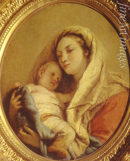 Tiepolo Giandomenico - Mary with the Infant Jesus sleeping