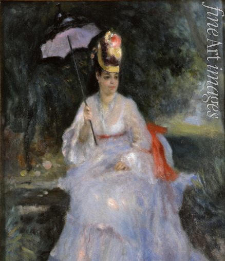 Renoir Pierre Auguste - Woman with a parasol sitting in a garden