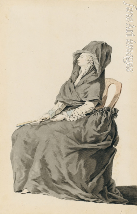 Unbekannter Künstler - Porträt von Marie Antoinette vor dem Gericht der Revolution