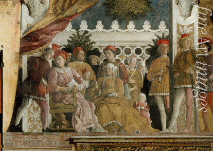 Mantegna Andrea - Court of Gonzaga (Fresco in the Camera degli Sposi in the Palazzo Ducale in Mantua)