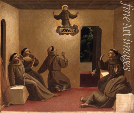 Angelico Fra Giovanni da Fiesole - Der Heilige Franziskus erscheint den Brüdern in Arles (Szenen aus dem Leben des Heiligen Franziskus)