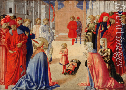 Gozzoli Benozzo - Saint Zenobius raises a boy from the dead