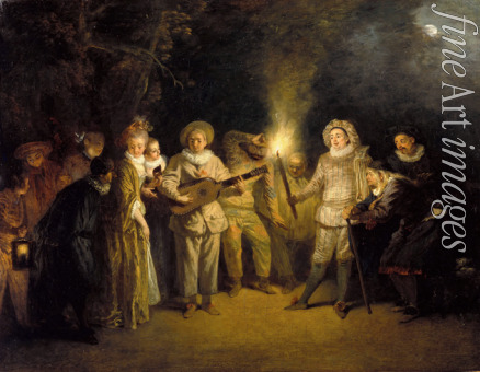 Watteau Jean Antoine - Die italienische Komödie