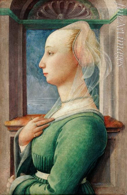 Lippi Fra Filippo - Profile Portrait of a Young Woman