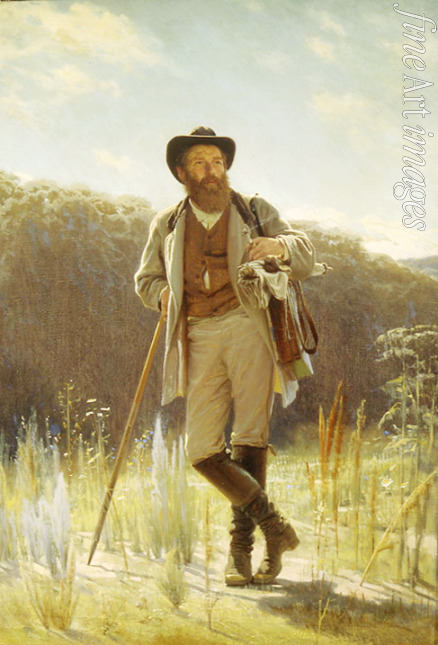 Kramskoi Iwan Nikolajewitsch - Porträt des Malers Iwan Schischkin (1832-1898)