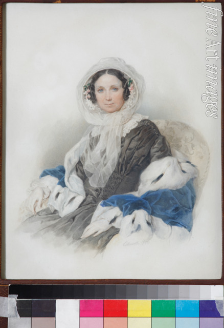 Sokolow Pjotr Fjodorowitsch - Porträt von Jelena Fjodorowna Rjumina (1800-1874)