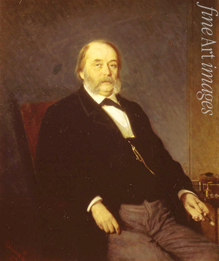 Kramskoi Ivan Nikolayevich - Portrait of the author Ivan Goncharov (1812-1891)