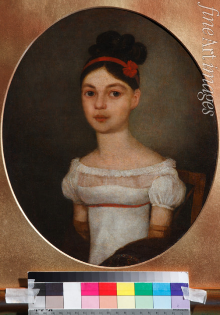 Unbekannter Künstler - Porträt von Jelisaweta Fjodorowna Oserowa, geb. Sagrjaschskaja (1800-1885)