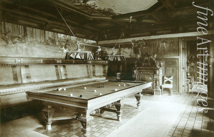 Photo studio I. Mechkovsky - The billiard room in the Emperor palace in the Bialowieza Park