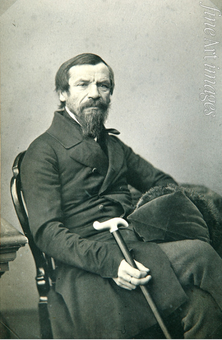 Bergner Karl August - Porträt von Historiker und Publizist Michail Petrowitsch Pogodin (1800-1875)