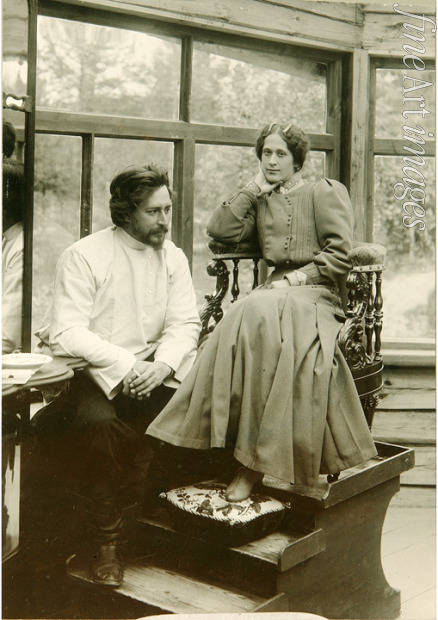 Bulla Karl Karlovich - Author Leonid Andreyev with his wife Alexandra Michailovna