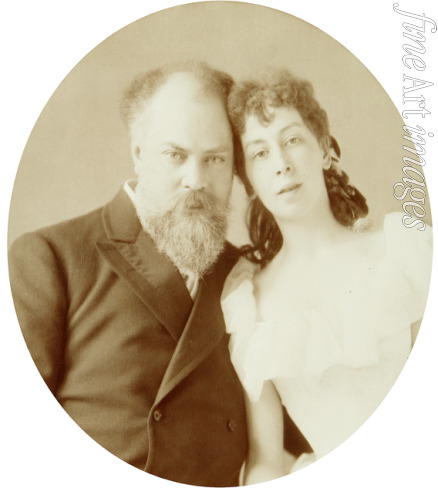 Karelin Andrei Osipovich - Portrait of the artist Konstantin Makovsky (1839-1915) with his wife