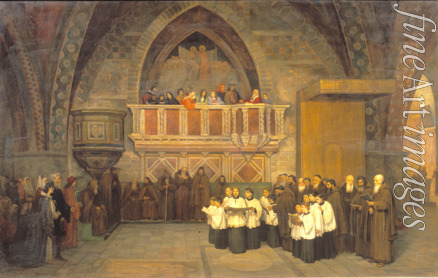 Botkin Michail Petrowitsch - Abendgottesdienst in der Kirche des Heiligen Franziskus in Assisi