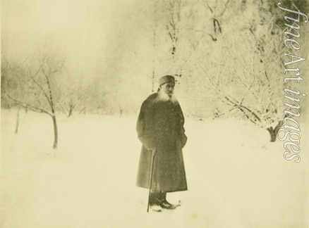 Tolstaja Sofia Andrejewna - Lew Tolstoi auf dem Spaziergang im Winter