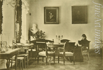 Tolstaja Sofia Andrejewna - Tolstois Frau, Sofia Andrejewna, im Wohnzimmer in Jasnaja Poljana
