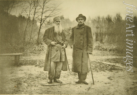 Tolstaja Sofia Andrejewna - Lew Tolstoi und der Schriftsteller Maxim Gorki (1868-1936)