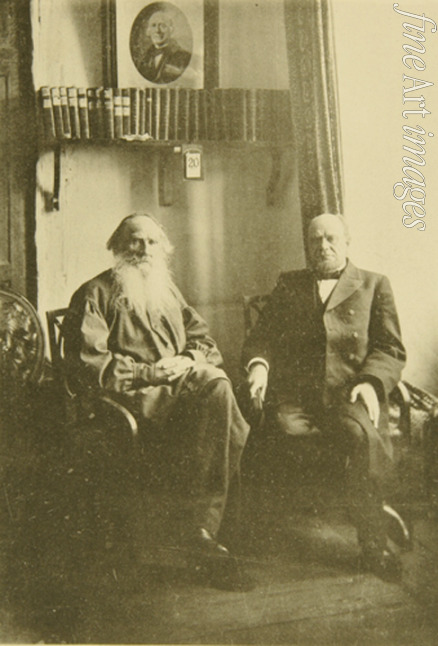 Tolstaja Sofia Andrejewna - Lew Tolstoi mit dem berühmten Anwalt Anatoli Koni (1844-1927)