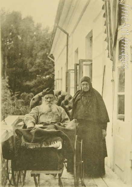 Tolstaja Sofia Andrejewna - Lew Tolstoi mit seiner Schwester Maria Nikolajewna (1830-1912)