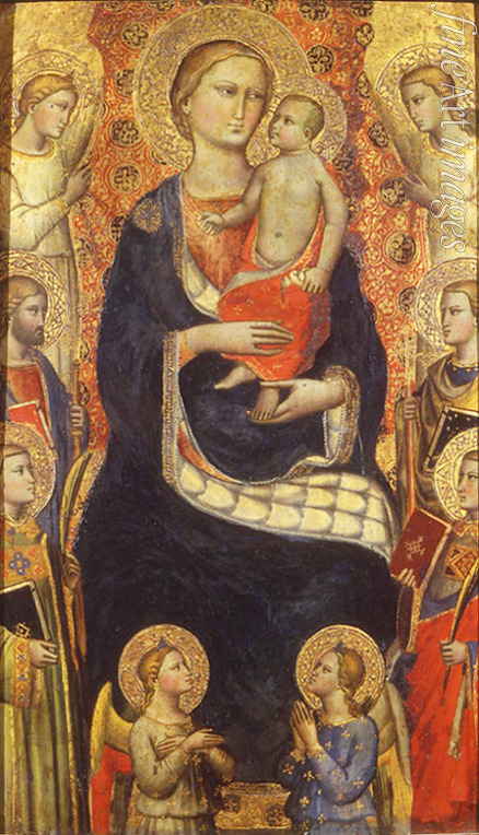 Gerini Niccolo di Pietro - Madonna mit Kind, Heiligen und Engeln