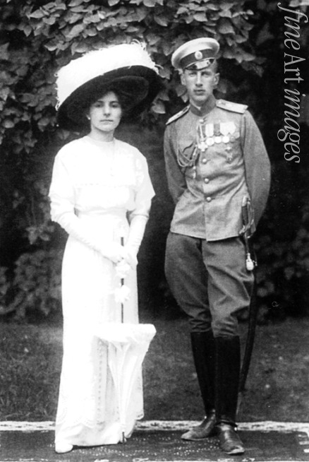 Unbekannter Fotograf - Kaiserlicher Prinz Iwan Konstantinowitsch Romanow mit seiner Frau Prinzessin Elena von Serbien