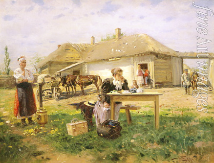 Makowski Wladimir Jegorowitsch - Die Ankunft der Lehrerin auf dem Dorfe