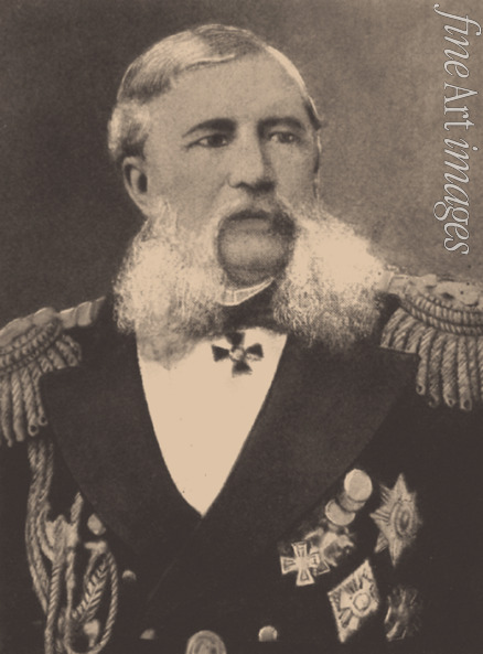 Unbekannter Fotograf - Porträt von Admiral Grigori Iwanowitsch Butakow (1820-1882)