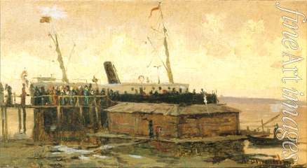 Bogolyubov Alexei Petrovich - A passenger steamer at the pier