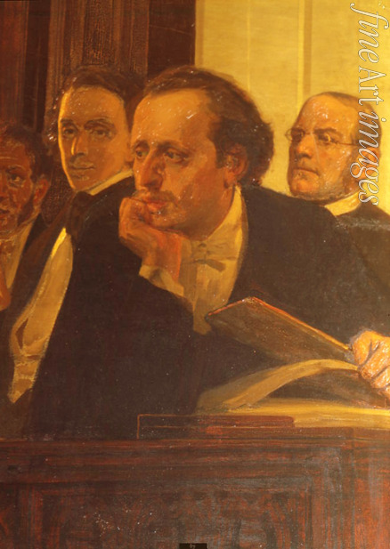 Repin Ilya Yefimovich - The composers Mikhail Oginski, Fryderyk Chopin and Stanislav Moniuszko (Detail of the painting Slavonic composers)