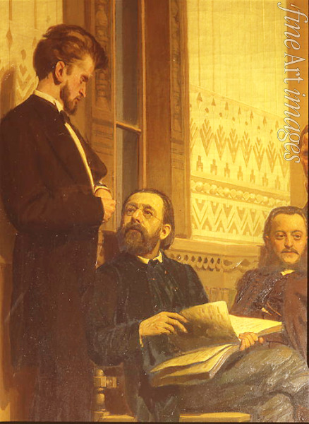 Repin Ilja Jefimowitsch - Die Komponisten Eduard Napravnik und Bedrich Smetana (Detail des Bildes Slawische Komponisten)