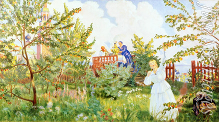 Kustodiew Boris Michailowitsch - Der Apfelgarten