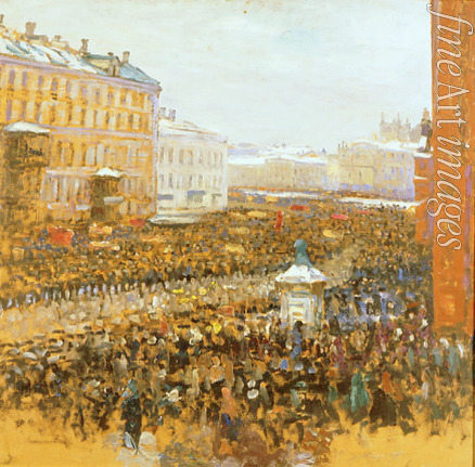 Meshkov Vasili Nikitich - Revolutionary demonstration in Moscow in 1917