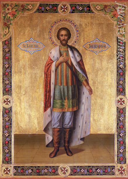 Russische Ikone - Heiliger Fürst Alexander Newski