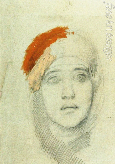 Vrubel Mikhail Alexandrovich - Head of a Woman