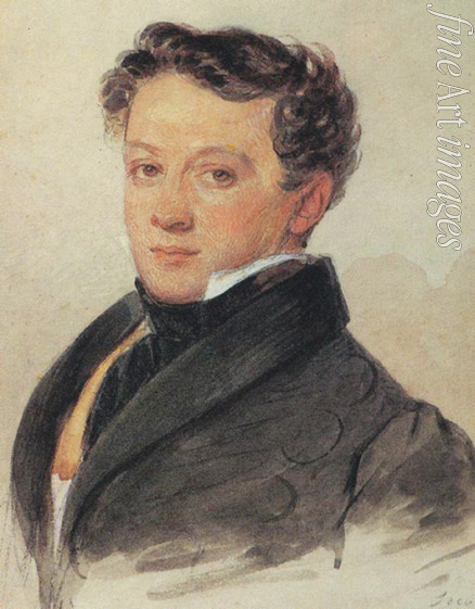 Sokolow Pjotr Fjodorowitsch - Porträt von Sergei Iwanowitsch Turgenew (1792-1827)