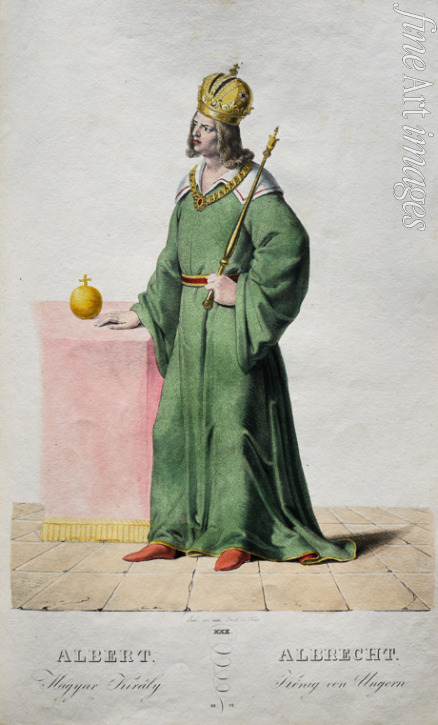 Kriehuber Josef - Albert the Magnanimous (1397-1439), King of Hungary and Croatia