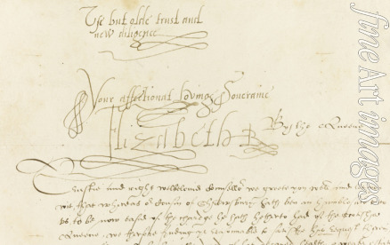Historisches Objekt - Signierter Brief von Queen Elizabeth I an Maria Stuart