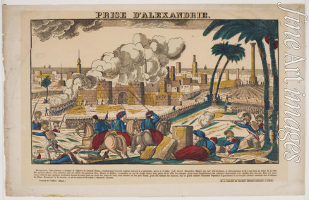 Imagerie d'Épinal Vosges - Capture of Alexandria by Napoleon on July 3, 1798