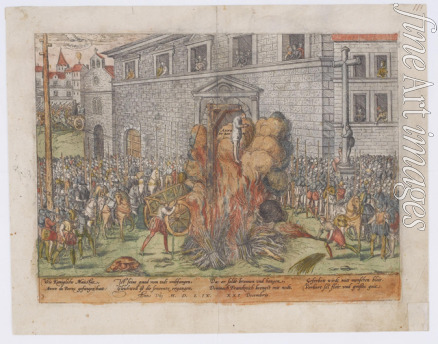 Perrissin Jean Jacques - Die Hinrichtung Anne du Bourgs am 23. Dezember 1559
