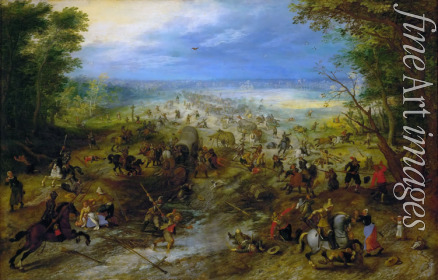Brueghel Jan der Ältere - Überfall auf einen Wagenzug