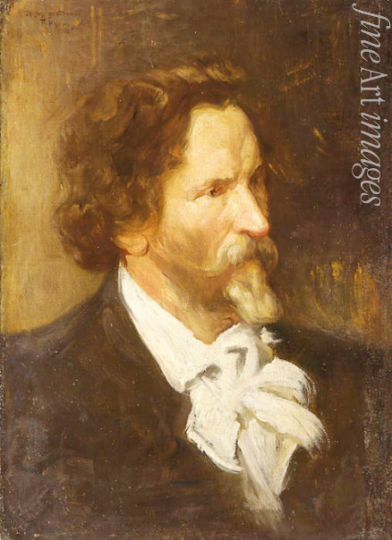 Kustodiew Boris Michailowitsch - Porträt von Maler Ilja Jefimowitsch Repin (1844-1930)