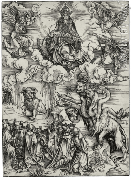 Dürer Albrecht - The Beast with Two Horns Like a Lamb. From Apocalypsis cum Figuris