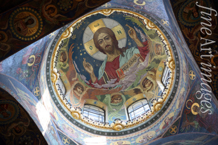 Harlamow Nikolai Nikolajewitsch - Christus Pantokrator. Mosaik der Bluterlöser-Kirche in Petersburg