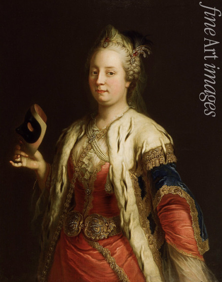 Mijtens (Meytens) Martin van der Jüngere - Porträt von Kaiserin Maria Theresia von Österreich (1717-1780) mit Maske à la Turque