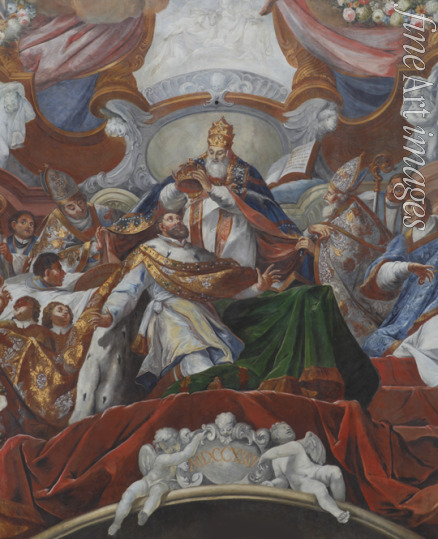 Stauder Jacob Carl - The Imperial Coronation of Charles the Great by Pope Leo III in 800