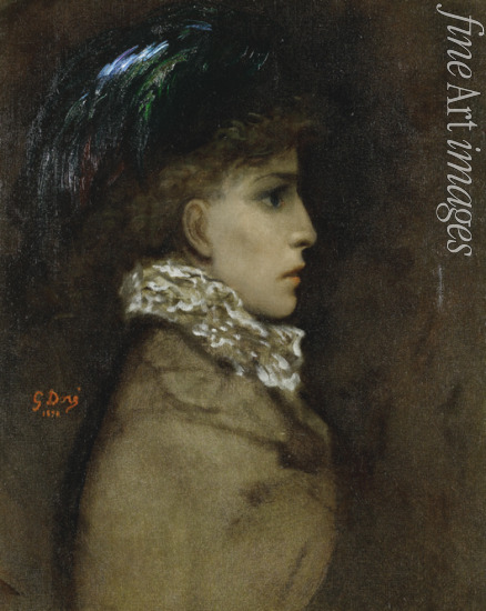 Doré Gustave - Porträt der Schauspielerin Sarah Bernhardt (1844-1923)