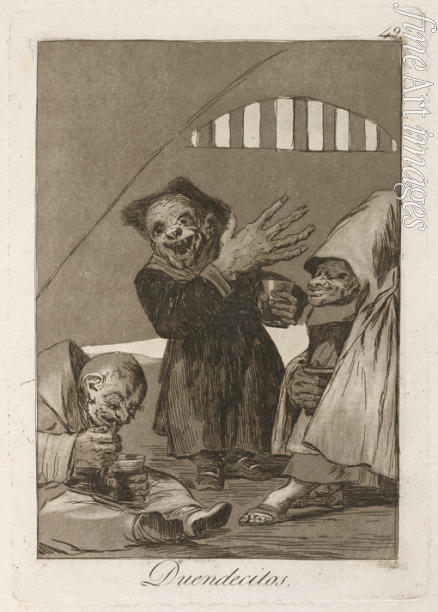 Goya Francisco de - Duendecitos. (Kobolde). Aus Los Caprichos